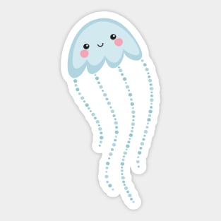 Kawaii jellyfish sticker Sticker